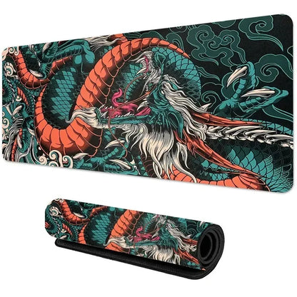 Japanese Dragon Large Gaming Mousepad XXL Keyboard Gamer Mouse Pad on