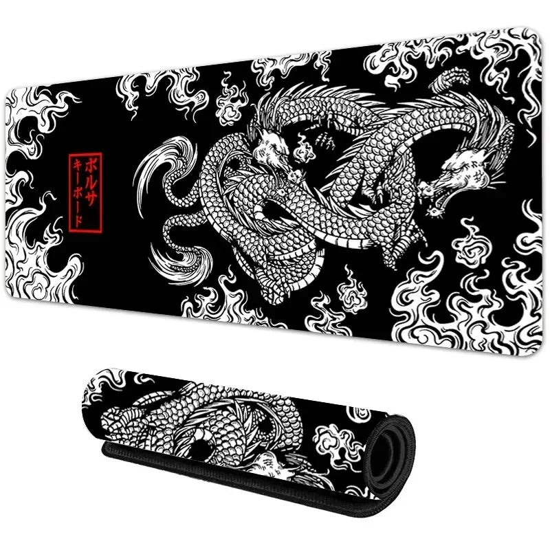 Japanese Dragon Large Gaming Mousepad XXL Keyboard Gamer Mouse Pad on