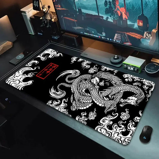 Japanese Dragon Large Gaming Mousepad XXL Keyboard Gamer Mouse Pad on