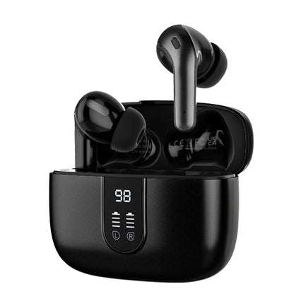 LIFEBEE True Wireless Earplugs, TWS Earphones with Microphone, In Ear Earphones for Work/Gym, Hi Fi Stereo Earphones with LED Di