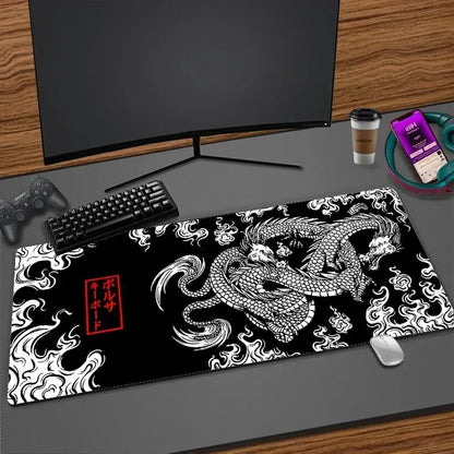 Japanese Dragon Large Gaming Mousepad XXL Keyboard Gamer Mouse Pad on