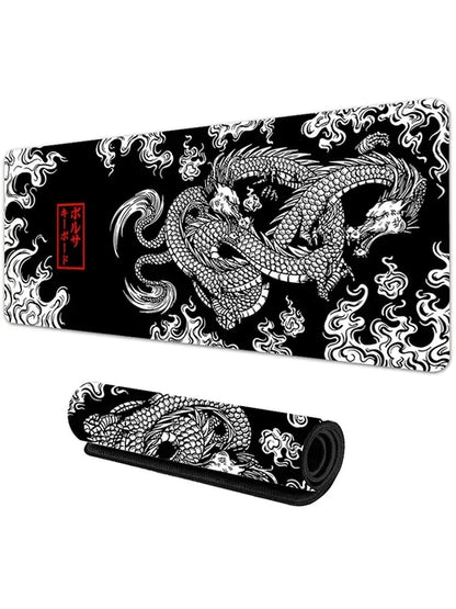 Japanese Dragon Large Gaming Mousepad XXL Keyboard Gamer Mouse Pad on