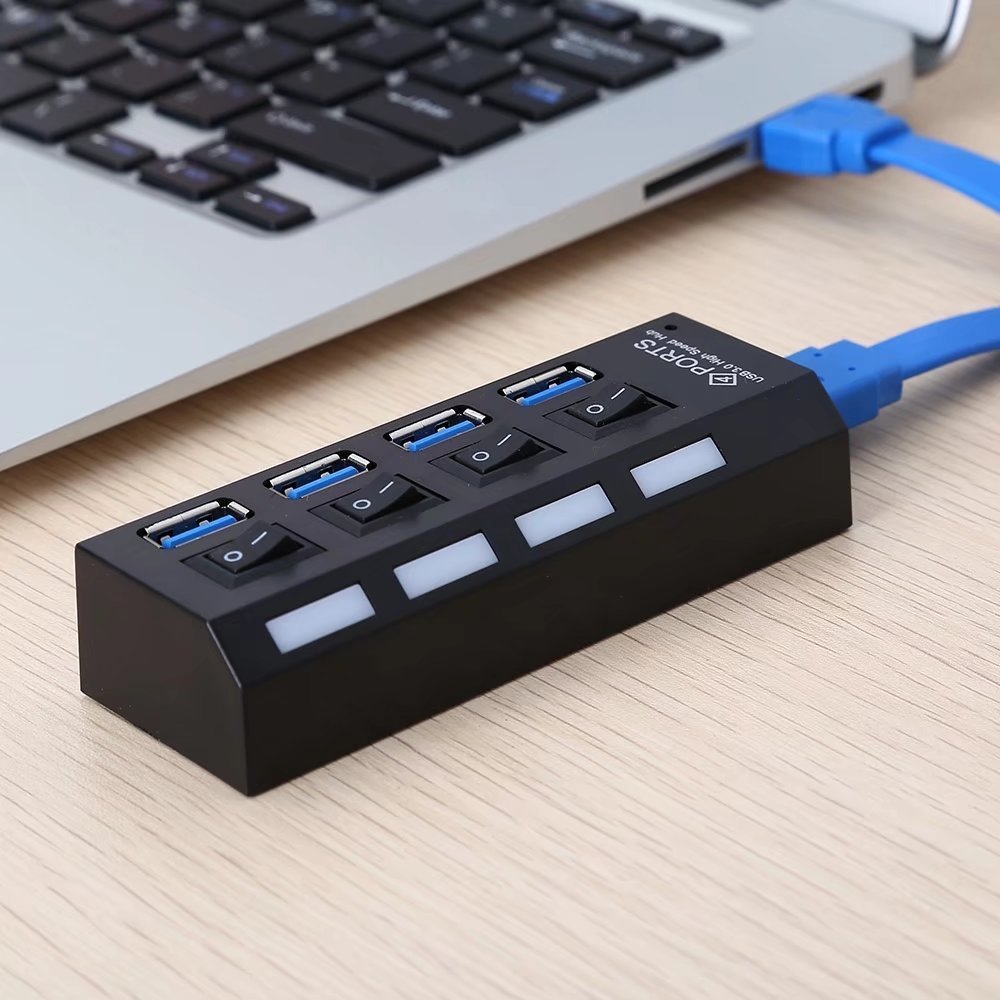 USB 3.0 Hub with LED Light 4 USB Ports