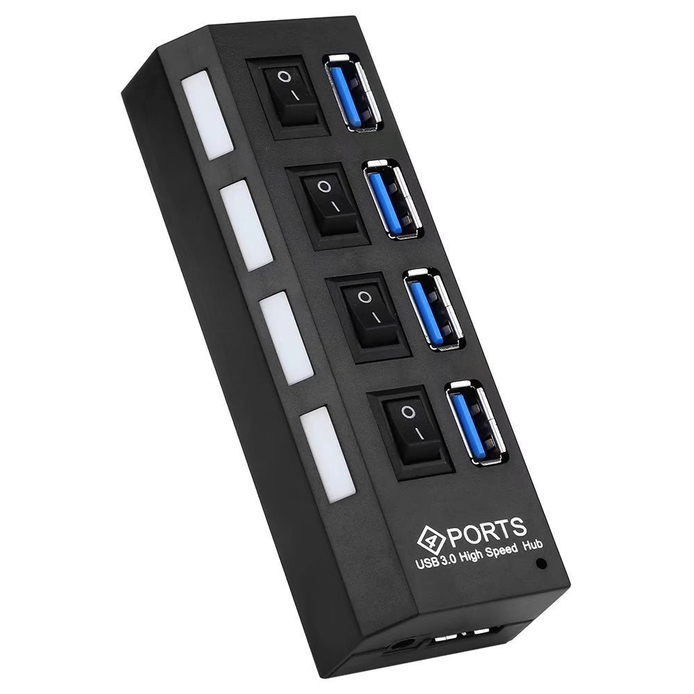 USB 3.0 Hub with LED Light 4 USB Ports